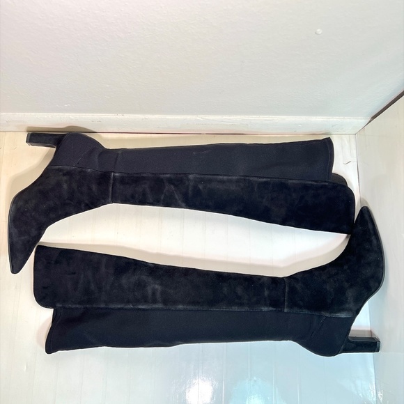 Stuart Weitzman 5050 Suede Pointy Toe Heel Boots - Picture 8 of 12